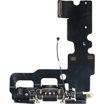 iPhone 7 - nabíjecí konektor + flex kabel s mikrofonem (Black)