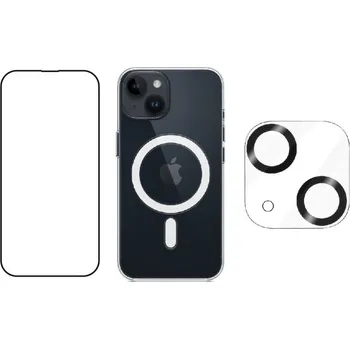 Náhradní díl pro mobilní telefon 3PACK - Hydrogel + Crystal Air kryt s Magsafe + ochranné sklíčko kamery pro iPhone 14 Plus