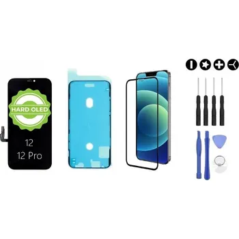 MULTIPACK - OLED displej iPhone 12/12 Pro + lepení pod displej + 3D ochranné sklo + sada nářadí