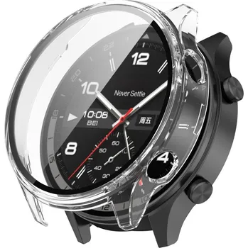 Příslušenství k chytrým hodinkám VSECHNONAMOBIL 88492 PC FULL COVER Plastový kryt se sklem pro OnePlus Watch 2R průhledný