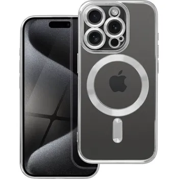 Náhradní kryt pro mobilní telefon Kryt Electro Mag Cover Case Kompatibilní s Magsafe iPhone 15 Pro Titanium