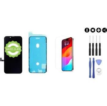 MULTIPACK - OLED displej iPhone 15 + lepení pod displej + 3D ochranné sklo + sada nářadí