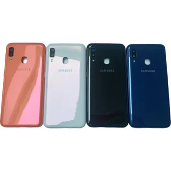 Náhradní kryt pro mobilní telefon Samsung Galaxy A20e - Zadní kryt - Coral - červeno-oranžový - černý - s zadní kamery (náhradní díl)