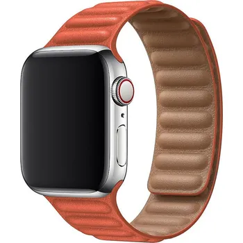 Řemínek na hodinky Kožený řemínek Leather Link pro Apple Watch (38/40/41 mm) Dark Sunset