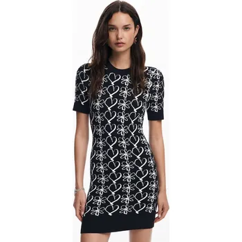 Dámské šaty Dámské zimní šaty DESIGUAL 24WWVF10 2000 VEST COEURS LACROIX Velikost: S