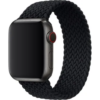 Řemínek na hodinky Řemínek pro Apple Watch (42/44/45mm) Elastic Nylon, velikost 150-165mm - black