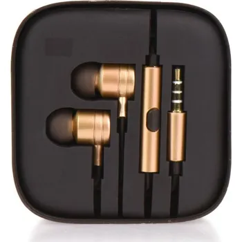 Sluchátka Sluchátka Sluchátko Stereo gold Kovová krabička Mi