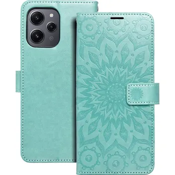 Náhradní kryt pro mobilní telefon Kryt MEZZO Book Xiaomi Redmi 12 4G / 12 5G mandala zelená