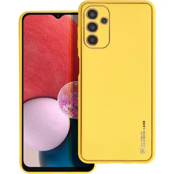Náhradní kryt pro mobilní telefon Kryt Forcell LEATHER Case Samsung Galaxy A13 5G žluté