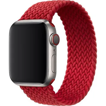 Řemínek na hodinky Řemínek pro Apple Watch (42/44/45mm) Elastic Nylon, velikost 150-165mm - red