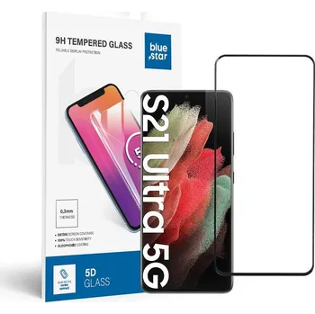 Náhradní kryt pro mobilní telefon Ochranné tvrzené sklo - Samsung Galaxy S21 Ultra Full Face black