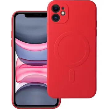 Náhradní kryt pro mobilní telefon Kryt Silicone Mag Cover iPhone 11 červený