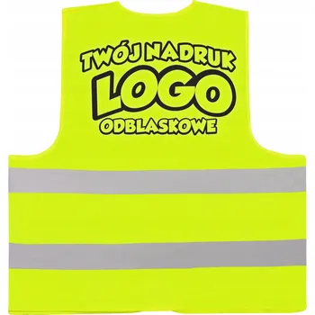 VÝSTRAŽNÁ REFLEXNÍ VESTA S VLASTNÍM POTISKEM VELKÁ VELIKOST 5XL ŽLUTÁ