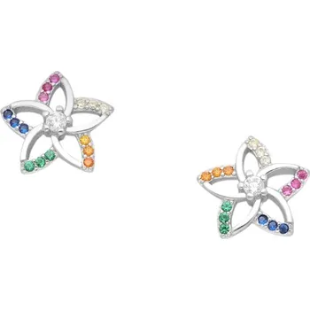 Náušnice Stříbrné náušnice Nima VÍCEBAREVNÉ