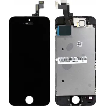 Original Černý LCD displej iPhone 5S s přední kamerou + proximity senzor OEM (bez home button)