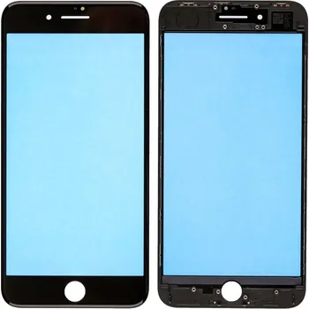 Náhradní kryt pro mobilní telefon Oleofobní náhradní černý přední sklo s rámem na iPhone 8 Plus