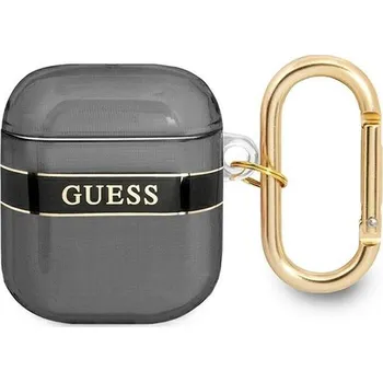 Náhradní kryt pro mobilní telefon Kryt Guess Case Apple AirPods 1/2 Gua2Hhtsk (Strap Kolekce) black