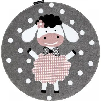 Koberec Dětský kusový koberec Petit Dolly sheep grey kruh