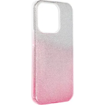 Náhradní kryt pro mobilní telefon Kryt Shining Case iPhone 14 Pro Clear/Pink