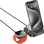 Hoco Bezdrátová nabíječka 3v1 Bezdrátová nabíječka kompatibilní s Apple Watch 3A 5W Cq16A Black