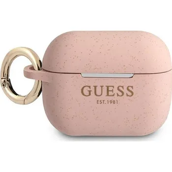 Náhradní díl pro mobilní telefon Kryt Guess Case Apple AirPods Pro Guapsggep (Silicone Třpytivé) Pink
