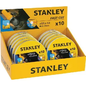 Řezný kotouč Stanley Příslušenství - Řezný kotouč na nerezovou ocel a kovy, 125x22,2 mm, 10 ks STA38257-XJ