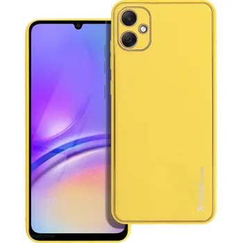 Náhradní kryt pro mobilní telefon Kryt LEATHER Case Samsung Galaxy A05 Yellow