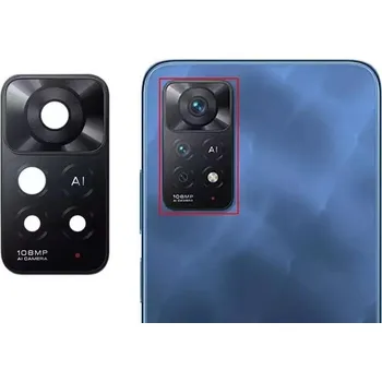 Náhradní kryt pro mobilní telefon Náhradní sklo zadní kamery - Xiaomi Redmi Note 11 Pro 5G (s rámečkem)