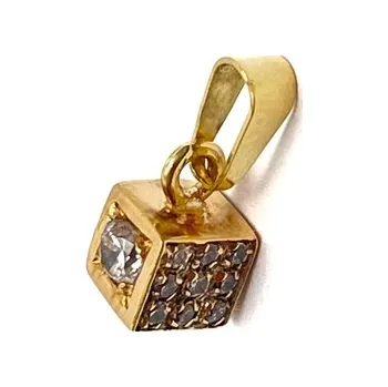 Přívěsek Zlatý přívěs kostička