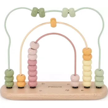 Dřevěná hračka Dřevěné kuličkové bludiště POLARB pro první počítání