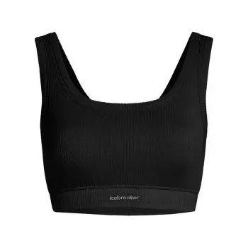 Podprsenka Icebreaker Merino Blend Rib Lotus Bra Women BLACK černá L