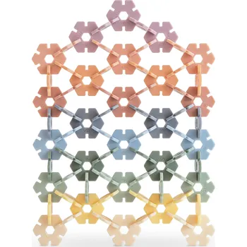 Dřevěná hračka Mushie Sada HEX Connect Building Toy