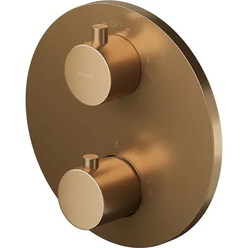 Vodovodní baterie CERSANIT ZEN podomítková termostatická vanová a sprchová baterie, měděný box S951-797