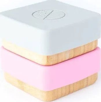Dóza na potraviny Ecorascals Bambusové Nádoby na Občerstvení 2 ks šedo-růžová 41326