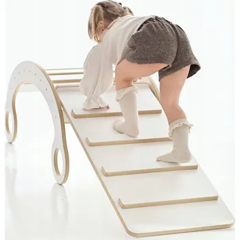 Dětská houpačka VELKÉ Houpačka 1m, houpací místo, skluzavka/ žebříček 1m - Montessori dětské hřiště