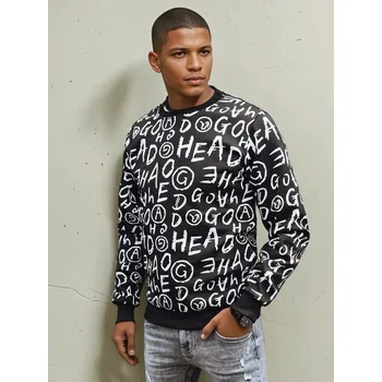 Pánská mikina Pánská černá mikina bez kapuce BX5742 Velikost: XL