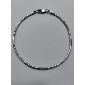 Náramek Stříbrný náramek - kulatý hádek