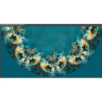 Panel- Půlkolová sukně - Včelky