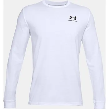 Pánské tričko Pánské triko Under Armour SPORTSTYLE LEFT CHEST LS - bílé - 1329585-100 Velikosti: M