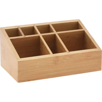 Eleganza Organizér na kosmetiku z bambusu, přírodní, 17 × 10 × 8 cm