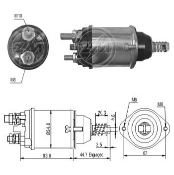 Startér Spínač startéru ZM - Lucas 77149