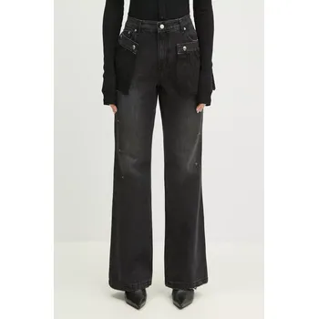 Džíny Andersson Bell Flower Lace Attached Bootcut dámské, high waist, apa796w, 26, námořnická modř, 59X