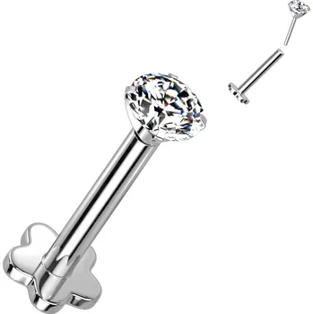 Piercing Šperky4U PUSH IN piercing do brady / ucha TITAN 1,2 x 8 mm - TIT1170-C