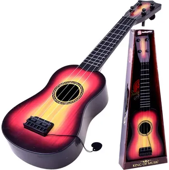 Hudební nástroj pro děti Plastová kytara King Of Music Tmavě hnědá