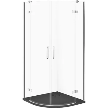 CERSANIT JOTA sada sprchových koutů 90x90 chrom, sprchová vanička TAKO SLIM šedá matná S601-448