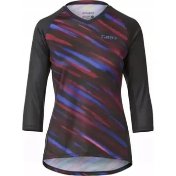 Dámské tričko GIRO ROUST DÁMSKÉ MTB TRIČKO 3/4 RUKÁV S Black Blur
