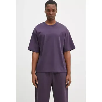 Bavlněné tričko Pangaia fialová barva, 10002012, S, 45X
