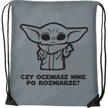 Školní sáček SÁČEK BATOH Šedý školní na trénink wf boty STAR WARS MALÝ YODA WB_057