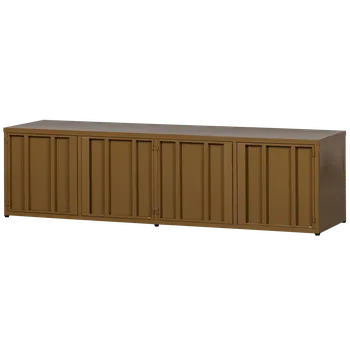 Televizní stolek WOOOD TV stolek LEVEL žlutý