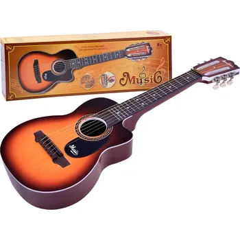 Hudební nástroj pro děti Plastová kytara Music Světle hnědá